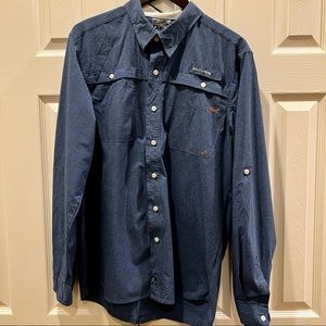 Salt Life Angler Performance Long Sleeve Fishing Shirt for Men Size Medium